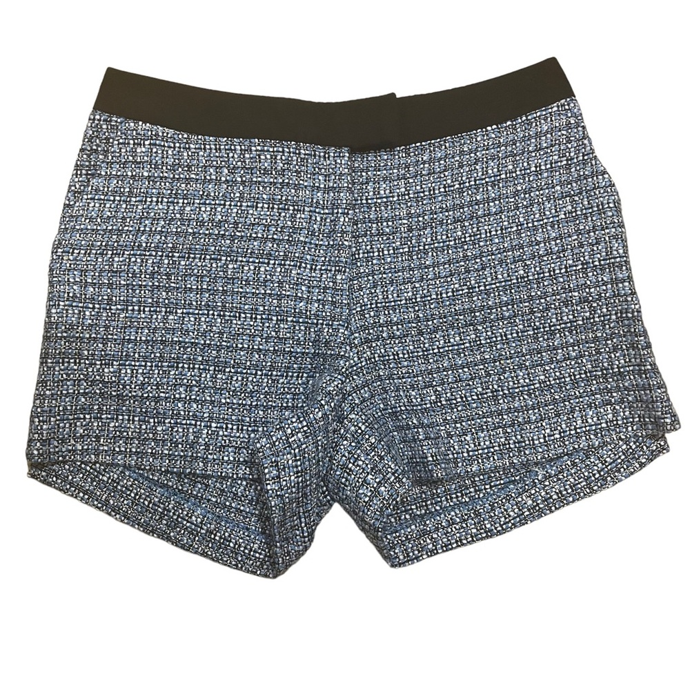 H&M Tweed Shorts Blue Black Casual Date 90s Size 6
